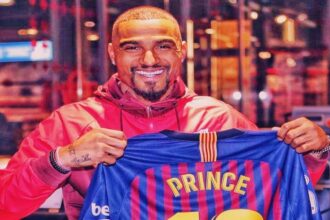 German-Ghanaian professional footballer Kevin-Prince Boateng Joines Barcelona.