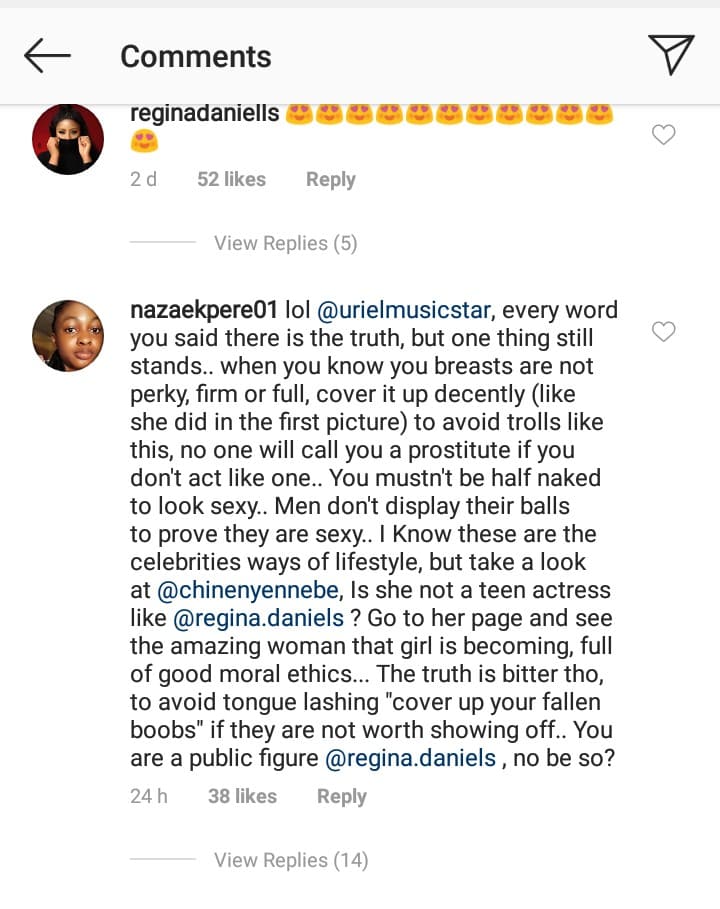 Cover Up Your Fallen Breasts Nigerians Tell Teen Actress Regina Daniels [Photos]