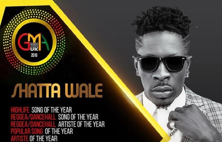 Shatta Wale Grabs 5 Nominations At  Ghana Music Awards Uk 2019