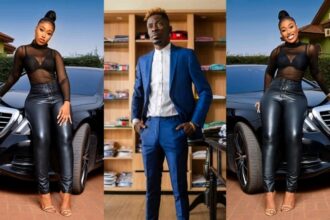 Shatta Wale congratulates Fantana buus new benz s class car