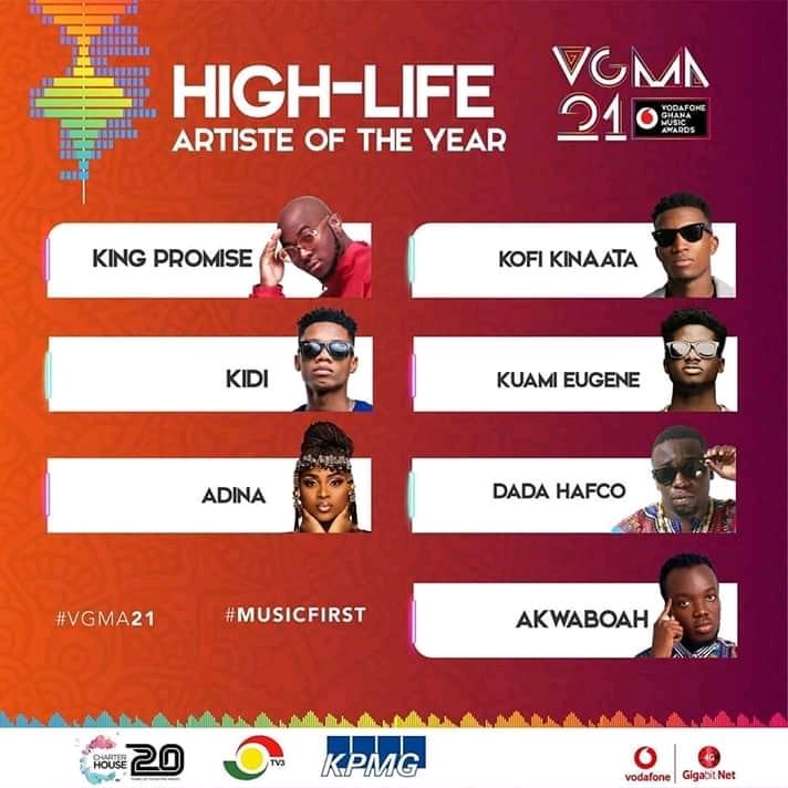 Vgma 2020 HighLife Artiste of the Year