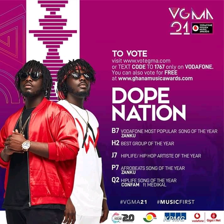 Vgma 2020: Here's How To Vote For Your Favourite Artiste To Win on TownFlex