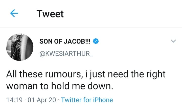 kwesi Arthur reacts after atopa video