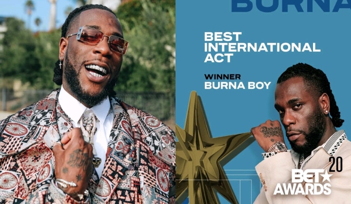 2020 BET Awards Burna Boy Wins Best International Act Award