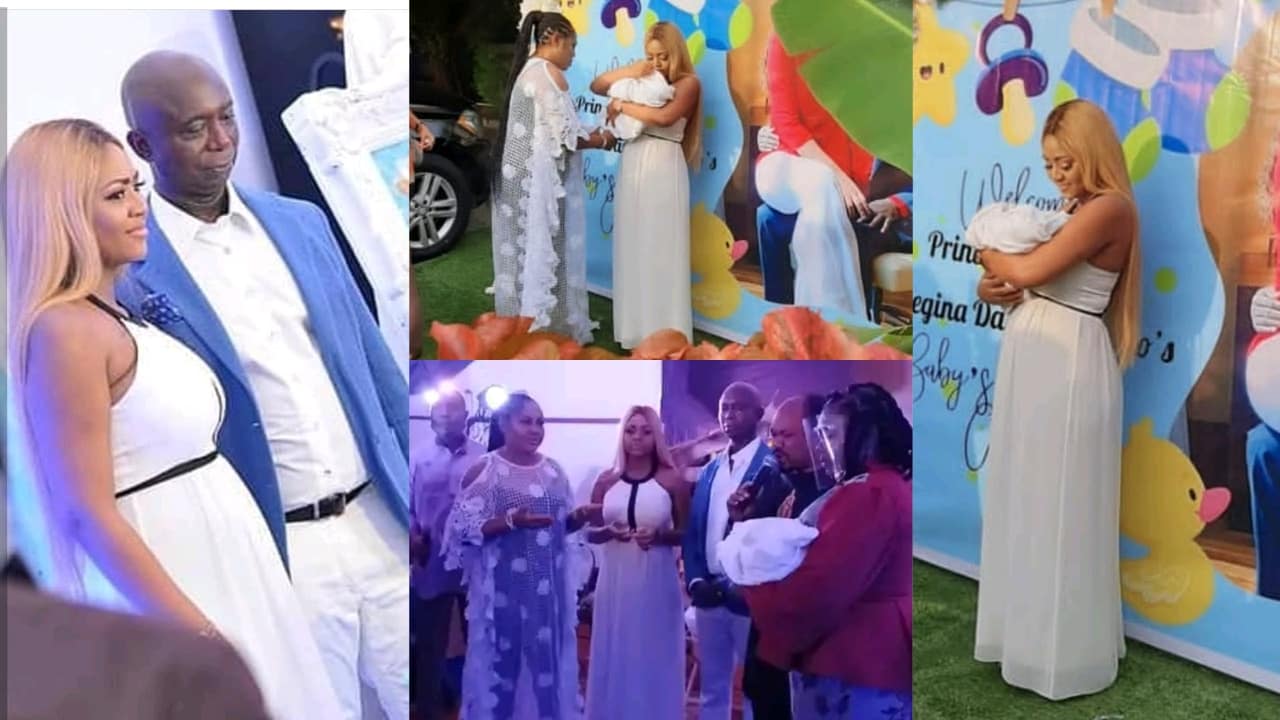Photos And Videos From The Naming Ceremony Of Regina Daniels and Ned Nwoko's Son
