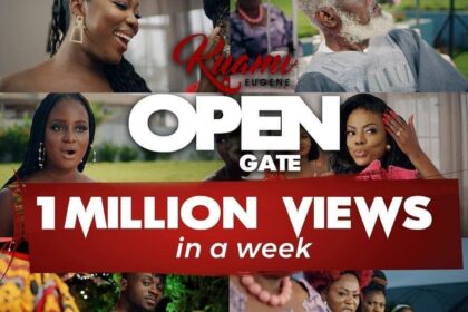 Kuami Eugene's "Open Gate" video hits 1 million views on YouTube in a week
