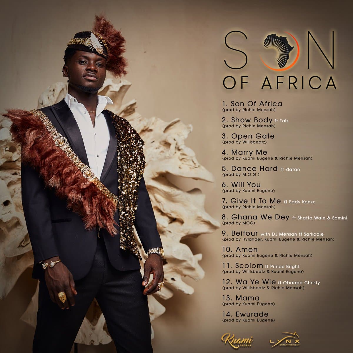 Kuami Eugene releases Tracklist for his "Son Of Africa" Album