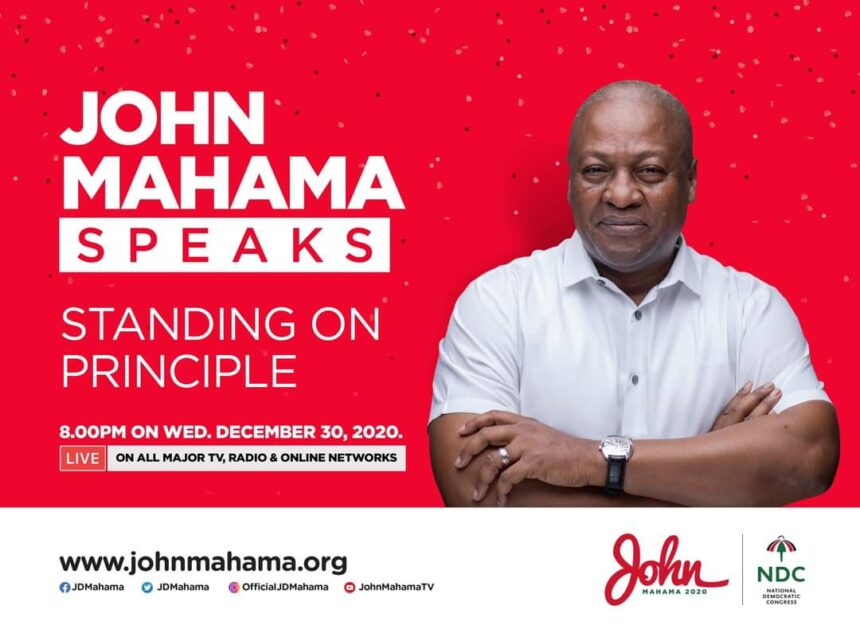 John Dramani Mahama Addresses The Nation