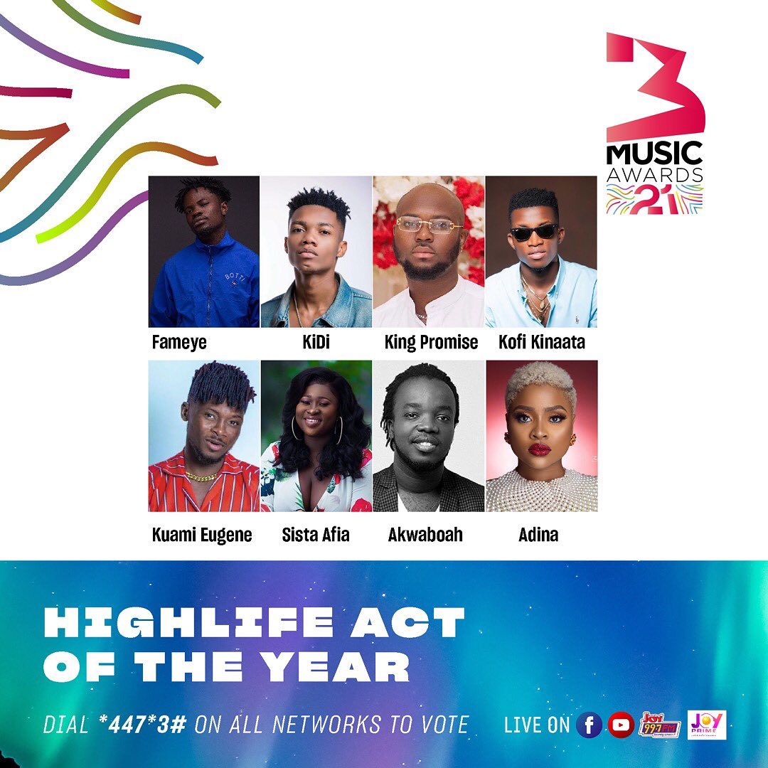 3Music Awards 2021: See Full List Of Nominees