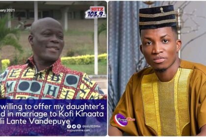 Kofi Kinaata Reacts After Hon. Nii Lante Vanderpuye Vowed To Give Him His 3rd Daughter For Marriage