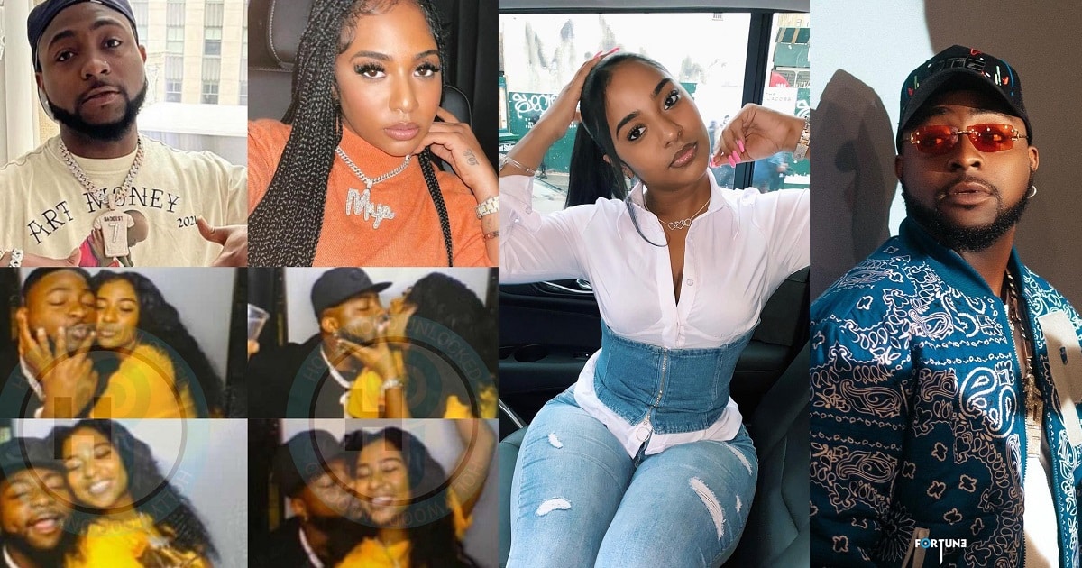 Davido And New Girlfriend Mya Yafai Kiss Passionately