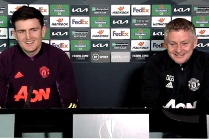 Watch Video As Manchester's Solskjaer & Maguire react to AC Milan draw