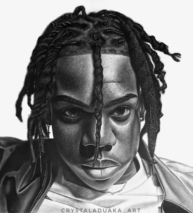 Rema gifts N200k to artist who spent over 100 hours drawing a portrait of him on TownFlex