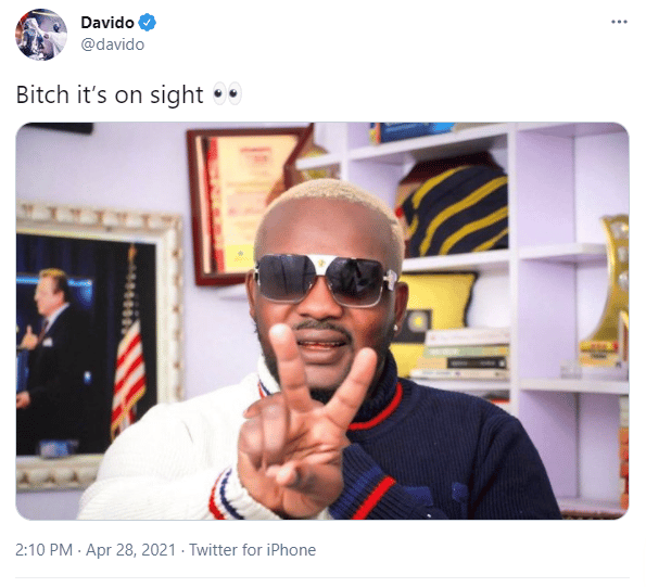 “Bitch, it’s on sight” – Davido attacks actor, Yomi Fabiyi for defending Baba Ijesha