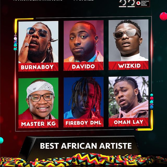 VGMA 2021: Check out the nominees for Best African Artiste Of The Year category 2 VGMA 2021: Check out the nominees for Best African Artiste Of The Year category
