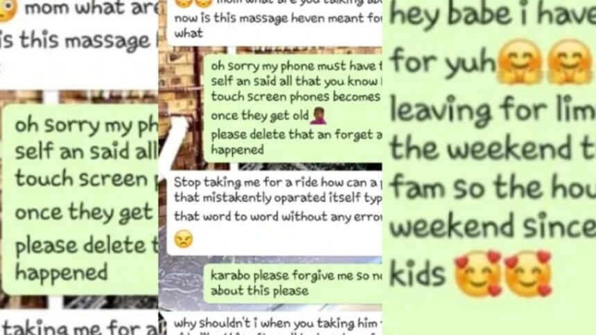 Cheating mom mistakenly sends love messages to his son
