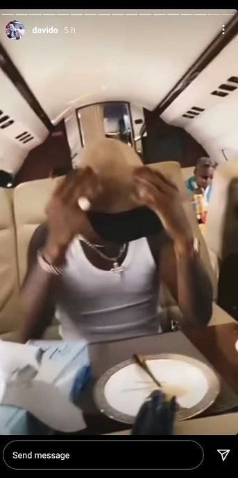 Watch Video: Davido shares video of Wizkid jamming to his song in a Private Jet