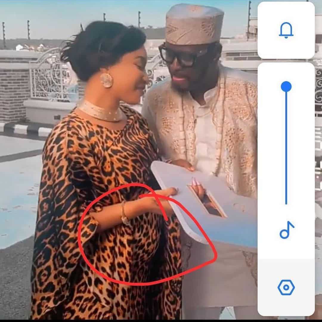 Pregnancy Pumors Confirmed As Tonto Dikeh Shows Of Baby Bump In New Video