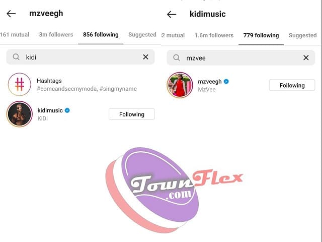 Could This Be The Reason Why Mzvee, Kuami Eugene Unfollow Each Other On Instagram? [See Screenshots]