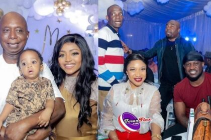 Regina Daniels Appreciates Tonto Dikeh, Peter Okoye And Others Who Attended Her Son's Birthday (Photos)
