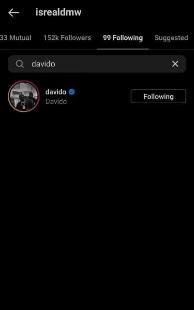 Davido Suspends Isreal DMW, Unfollows Him On Instagram