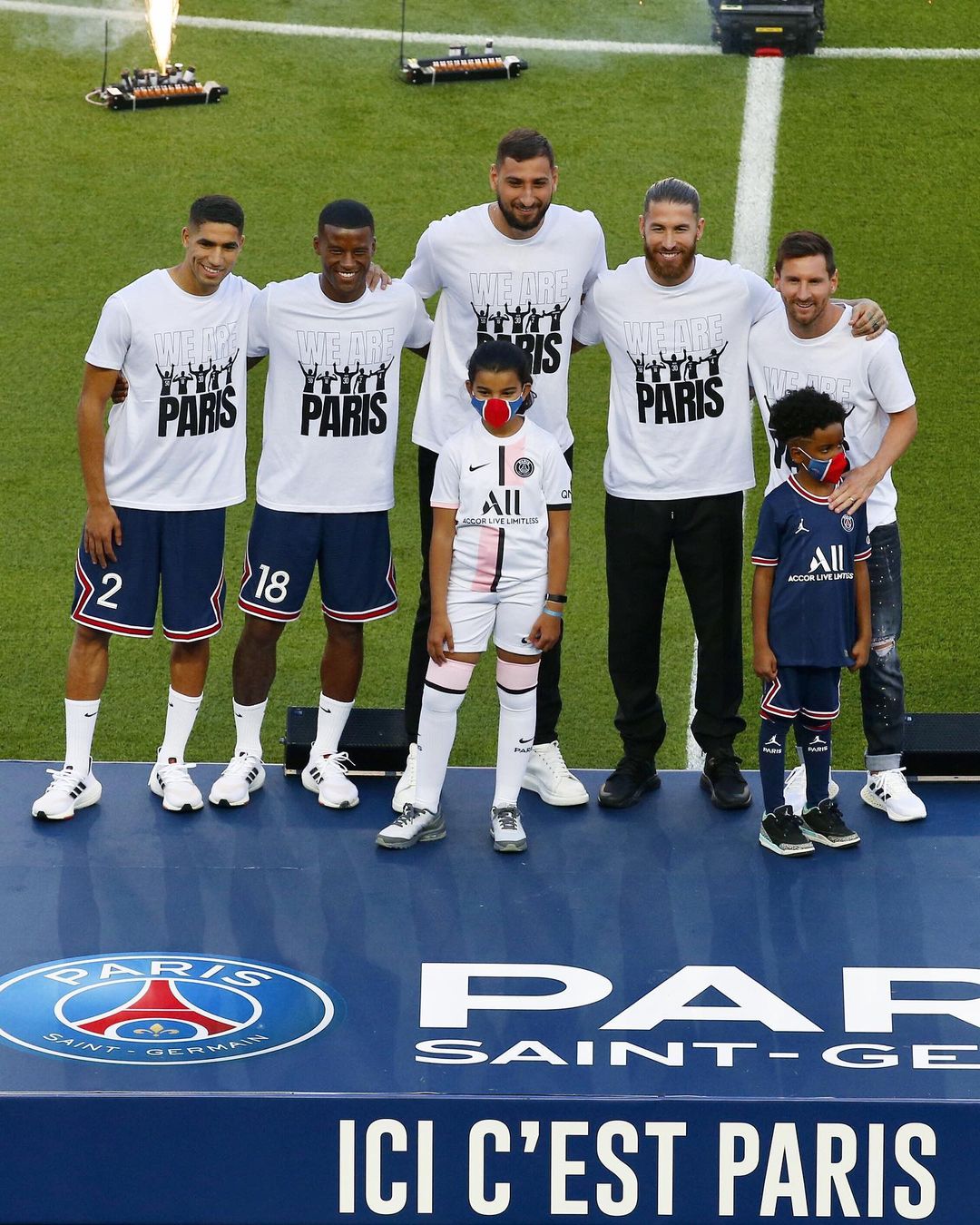 Watch Video OF Th Amazing Moment PSG Presented Mess, Ramos, And Other New Players To Fans