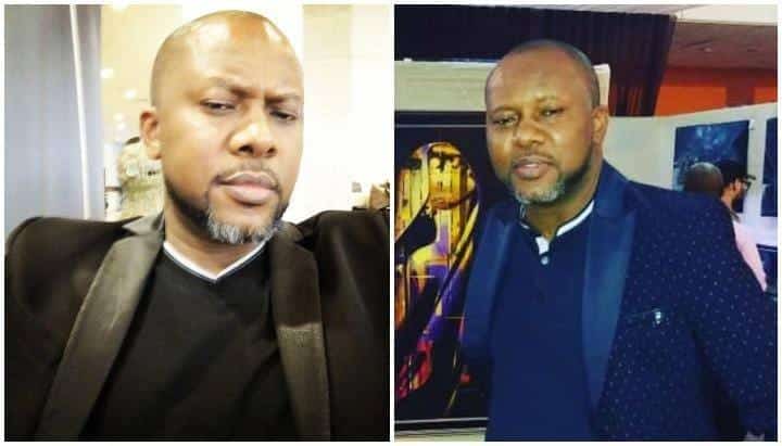 Pete Edochie's Children: Photo of Pete Edochie and his second son, Uche Edochie