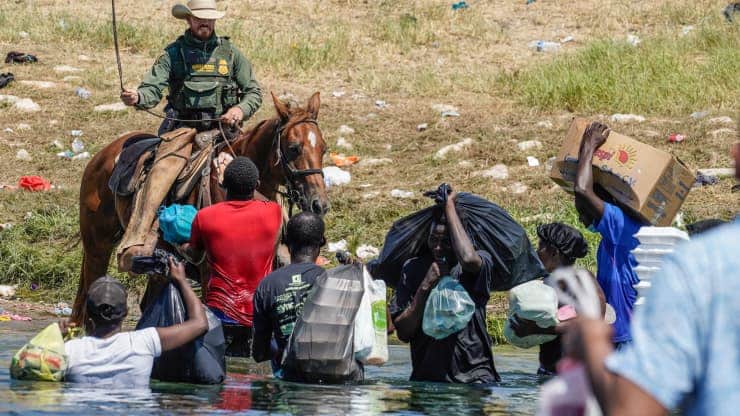 US border agents use horses and whips to move Haitian migrants seeking protection