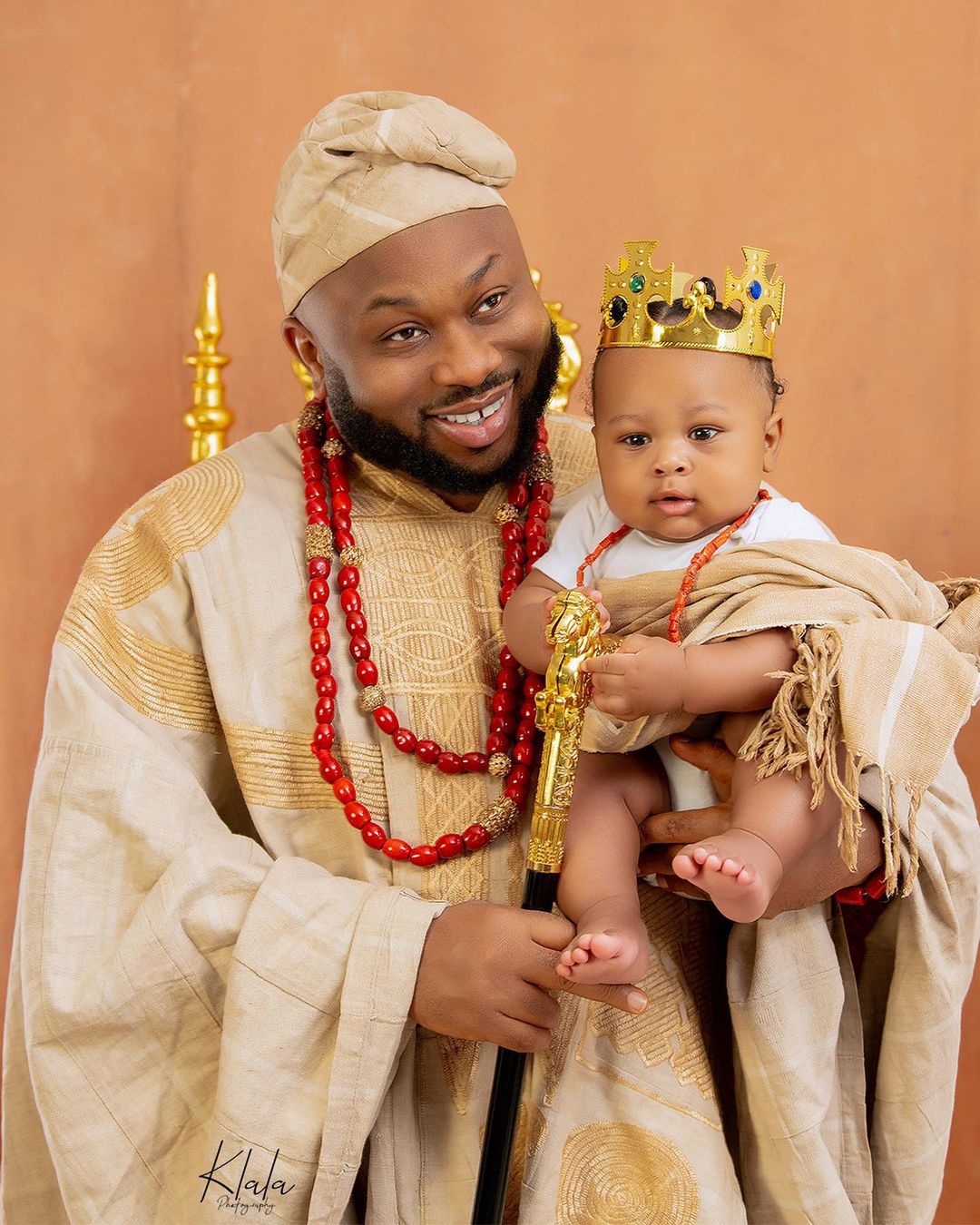 Tonto Dikeh's ex-husband, Olakunle Churchill and wife, Rosy Meurer finally shows their baby’s face (photos)