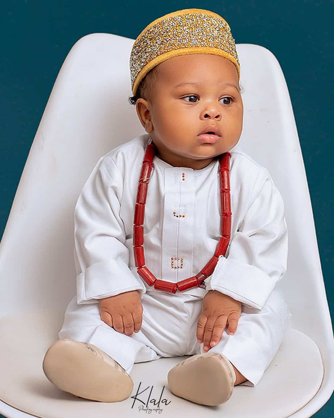 Tonto Dikeh's ex-husband, Olakunle Churchill and wife, Rosy Meurer finally shows their baby’s face (photos)