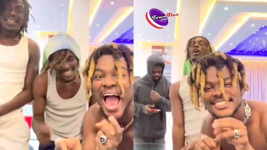Two friends, singer Quamina MP and rapper Kofi Mole teams up to serve fans with another hit song as they share snippets of the song. After serving fans with many hit songs, the time has once again come for the two to keep the fire blazzing with tyhis upcoming release which is themed "Wotowei" a term which 'translates as This Your Backside' (Bortors). Quamina MP some hours ago took to his official Instagram page where he made a video that saw Himself, Kofi Mole and some friends jamming to the upcoming banger "Wotoyie". Click Here: Join Our Telegram Group For More Townflex News Updates From the video while listening to the snippet, the song when released will take over as one of the major anthem in town. The offical release date for the new Quamina MP and Kofi Mole's "Wotowei" banger isn't made known to the public yet, but according to the post it drops very soon. Click Here: Pope Skinny Begs Shatta Wale, Asks For Friendship After Months Of Their Beef Subscribe To Our YouTube Channel Townflex TV Source: Townflex.com