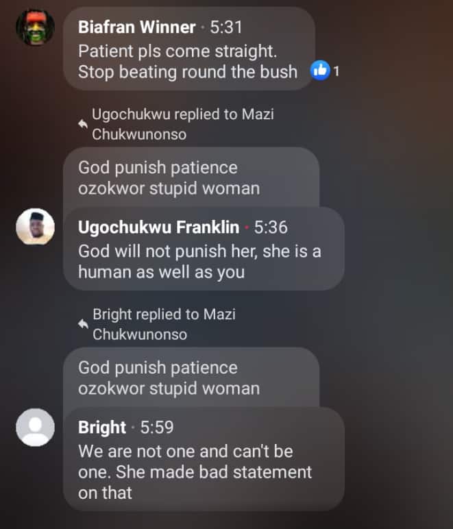 “God Punish You Stupid Woman” Nigerians blast Patience Ozokwo over comment on Chinwetalu Agu’s arrest (Watch Video)