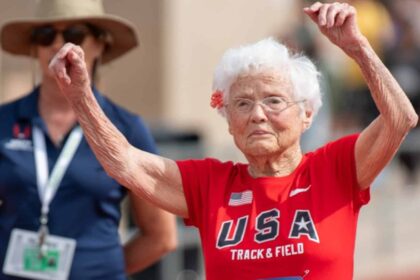 105-year-old Louisiana woman becomes first her age to run 100 meters