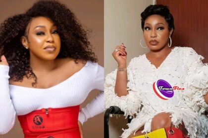 Actress Rita Dominic Pregnant? watch video as she was spotted with baby bump at mother in-law's burial