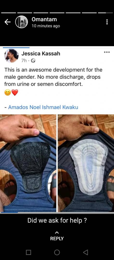 Sanitary pads designed for men