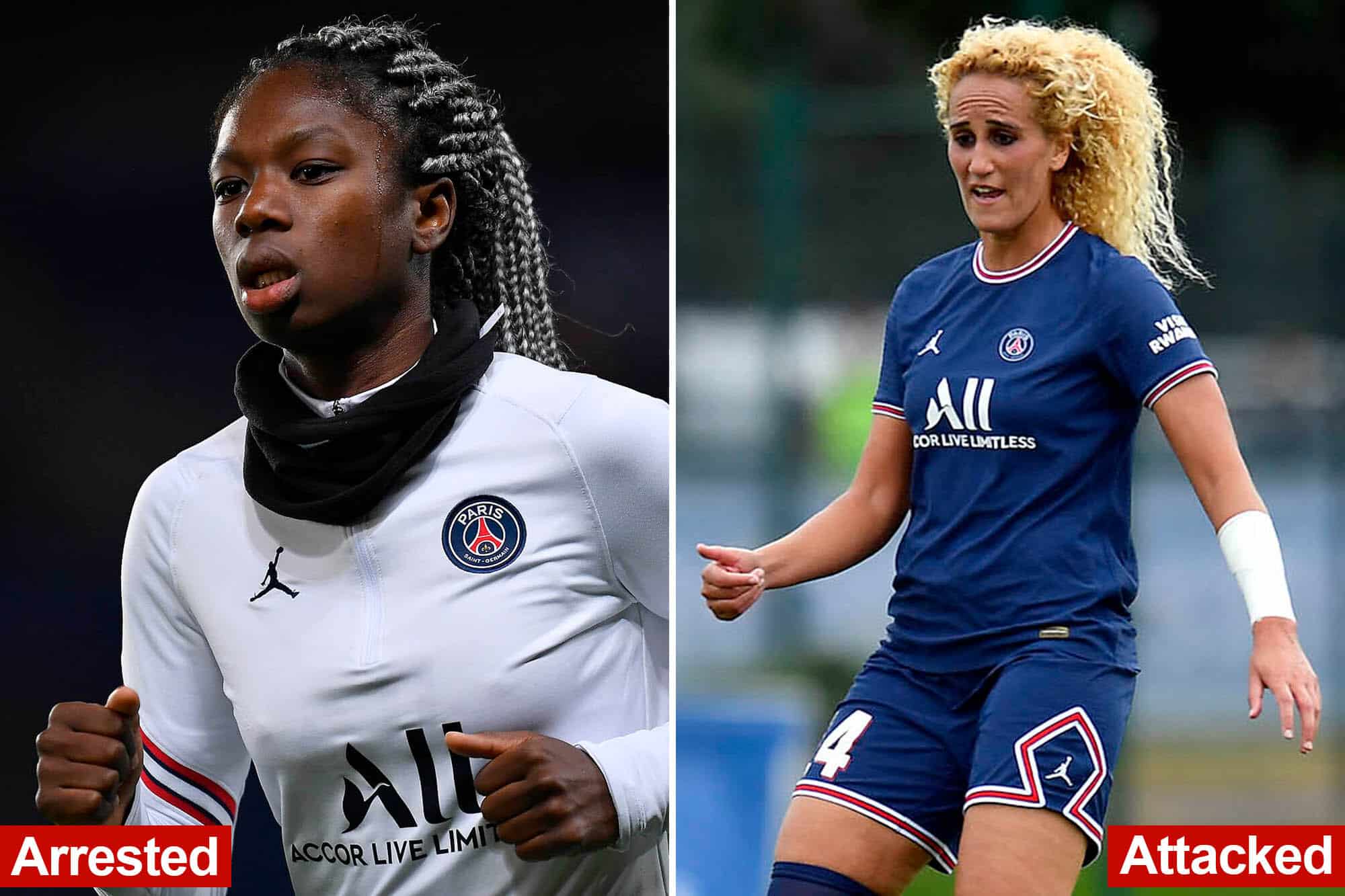 PSG midfielder arrested over masked men attack on her fellow midfielder