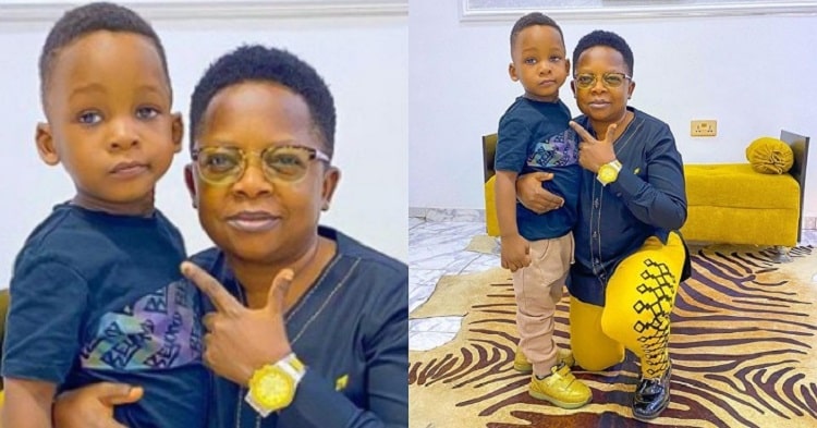 Actor Chinedu Ikedieze ‘Aki’ shows off son for first time [See Photo]