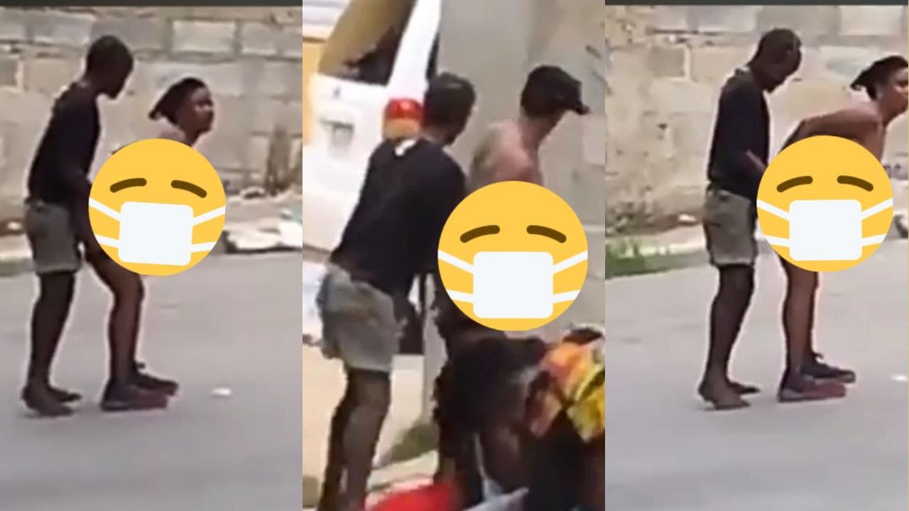 couple shamelessly captured on street busily having s3x [VIDEO]