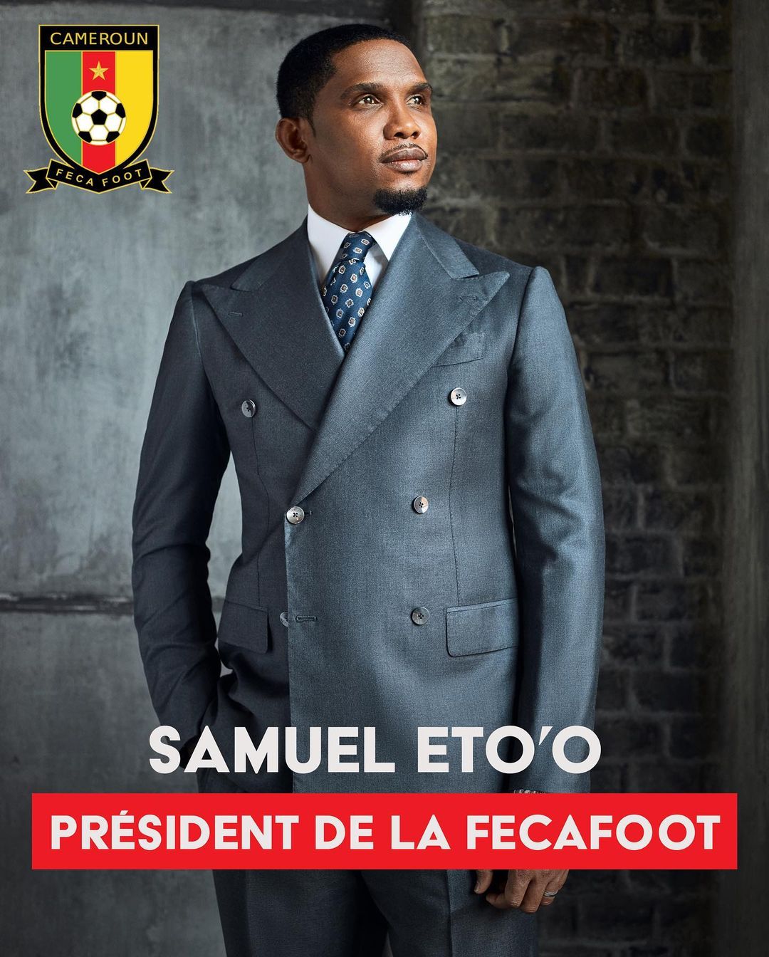 African football superstar Eto'o elected president of Cameroonian Federation