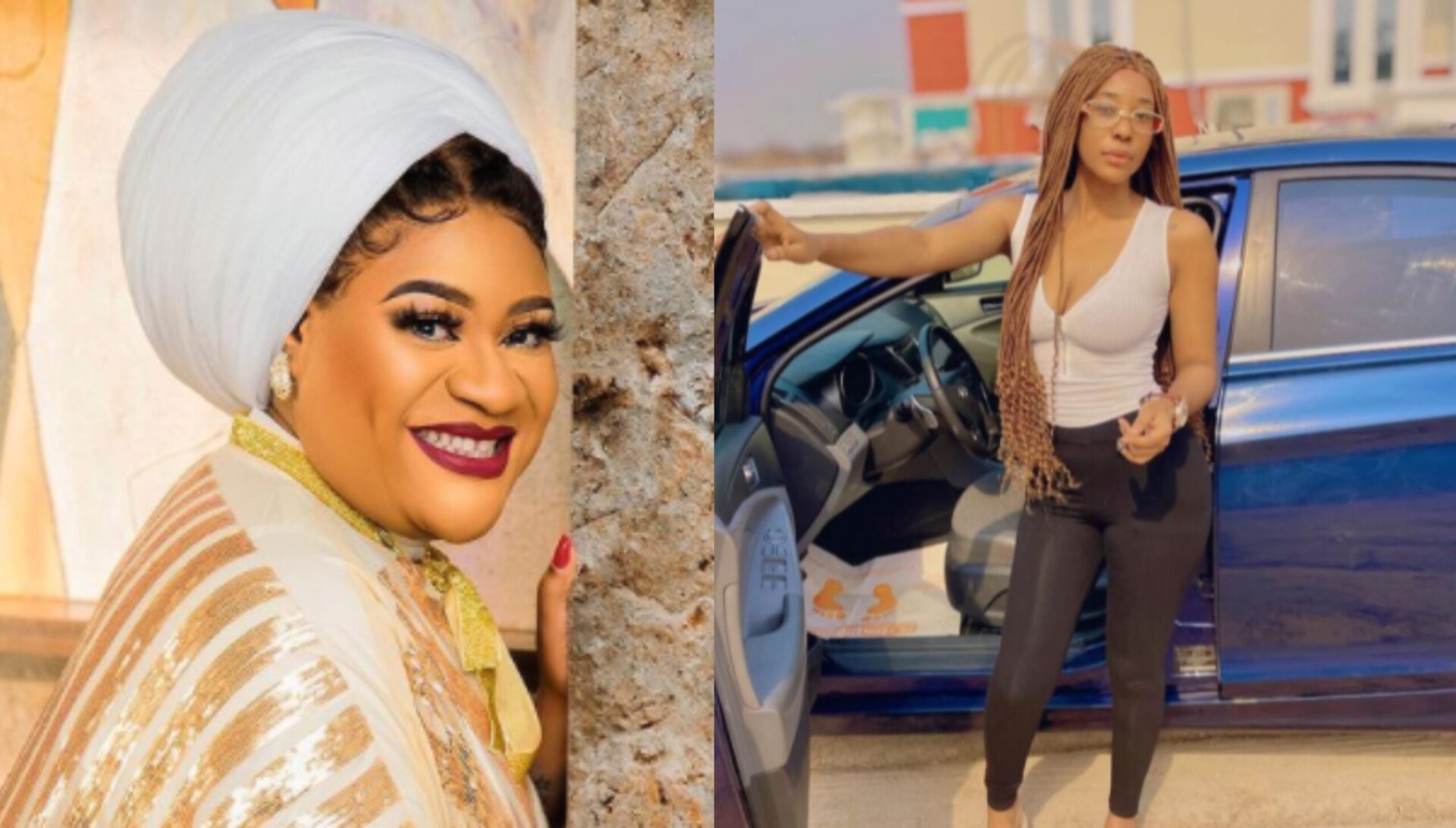 Actress Nkechi Blessing gifts sister, Jennifer a new car