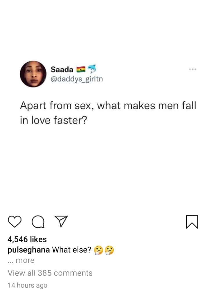 Apart From S3x What Makes Men Fall In Love? [See Social Media Comments]