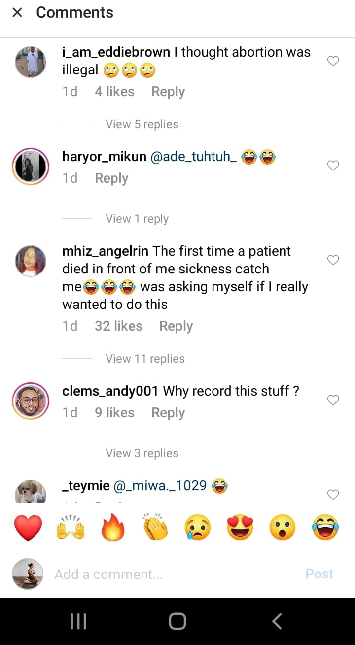 Nurse video comments