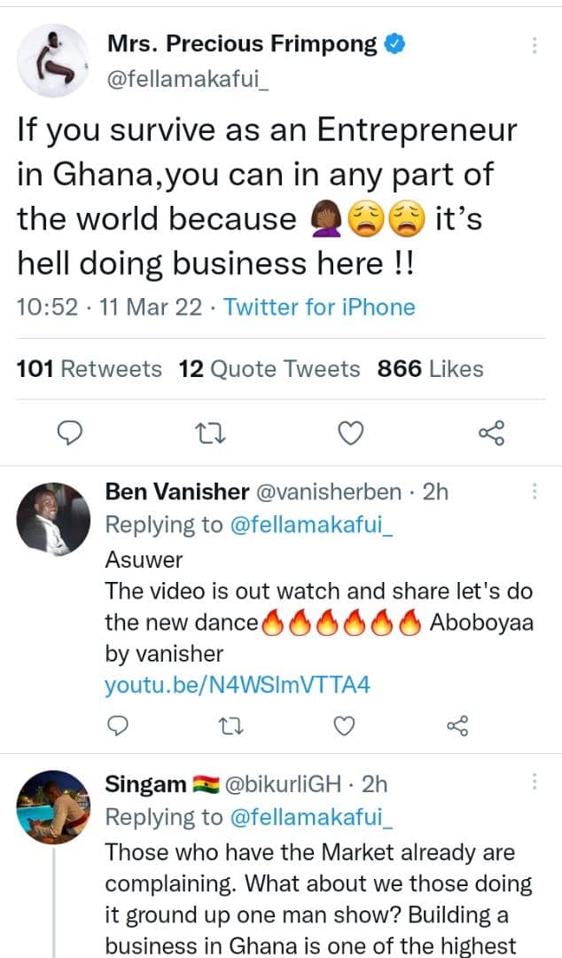 It's Hell Doing Business In Ghana : Fella Makafui 