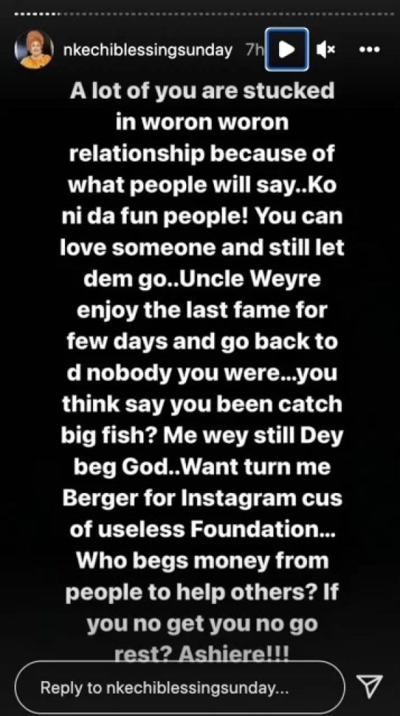“I dumped you because you are s3xually inactive” Nkechi Blessing Drops Details