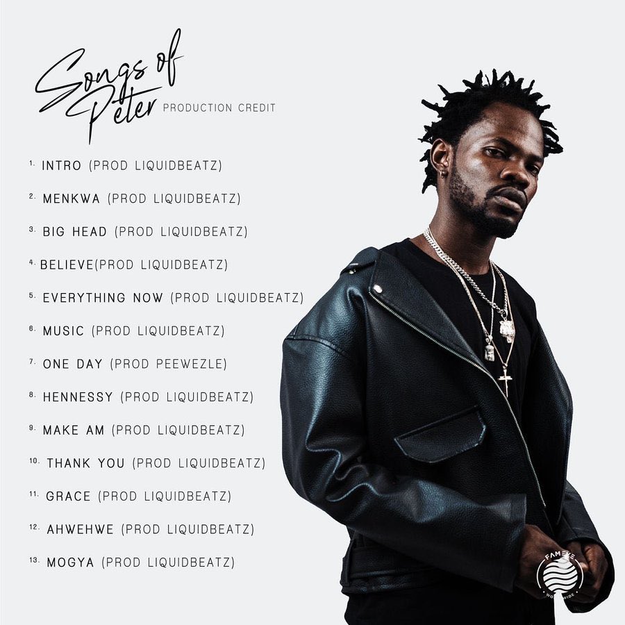 Songs Of Peter Album Tracklist by Fameye