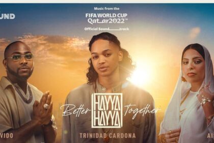 Davido, Trinidad Cardona, Aisha to perform the song Hayya Hayya (Better Together) tonight