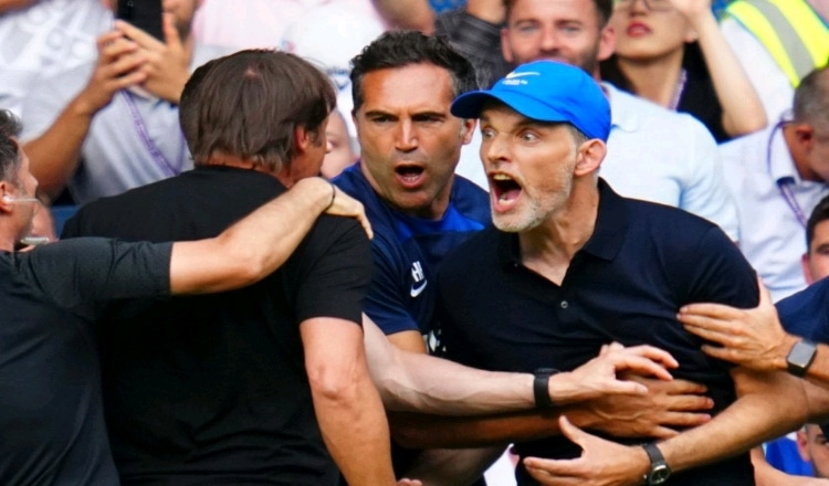 Chelsea and Tottenham's tie saw Thomas Tuchel and Antonio Conte receive red cards.
