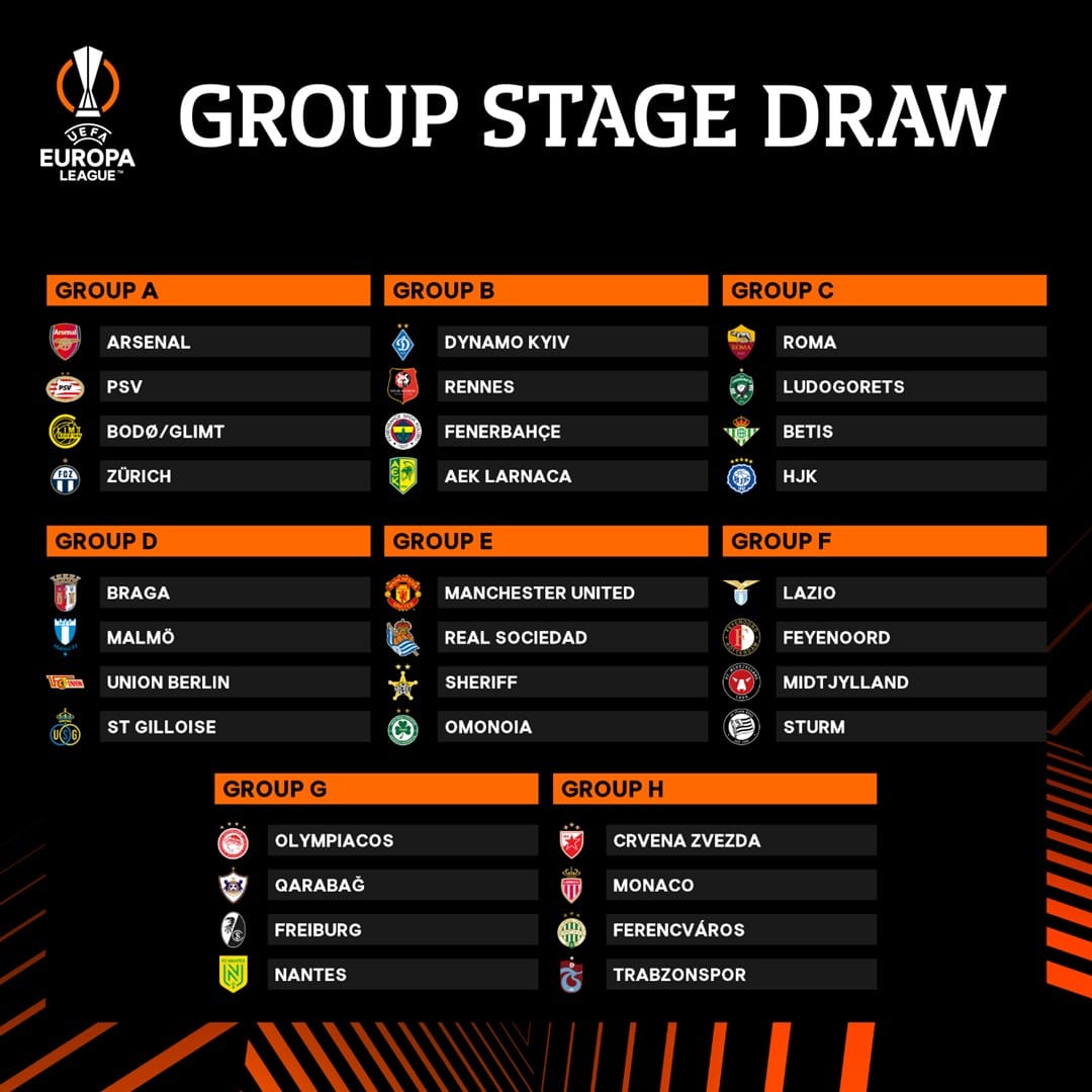 See The 2022/23 UEFA Europa League group stage draw 2 See The 2022/23 UEFA Europa League group stage draw