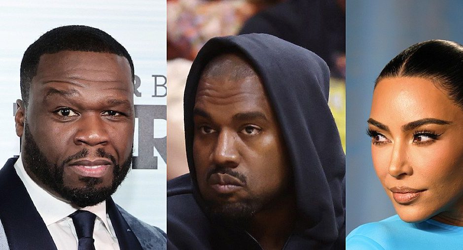 Kanye West jabs 50 Cent for Kim Kardashian's post