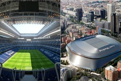 Video: Real Madrid showcase the new Bernabeu field prior Real Betis game